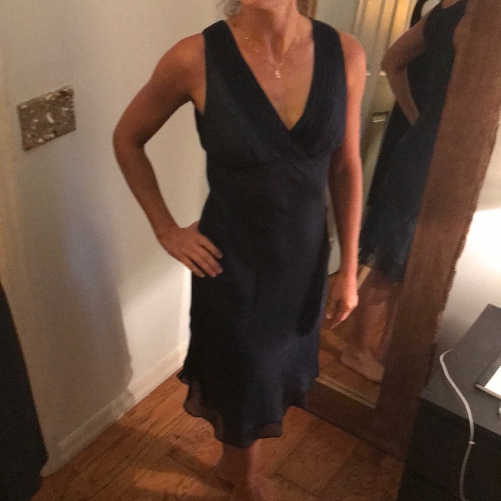 Elegant sheer textured lined dress